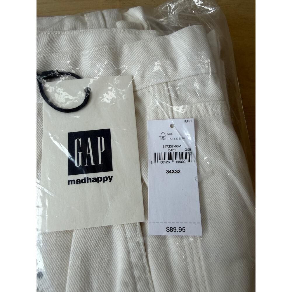 Gap x Madhappy Painter Carpenter Pants White NWT W34 L32 NWT Wide Leg - Picture 9 of 11